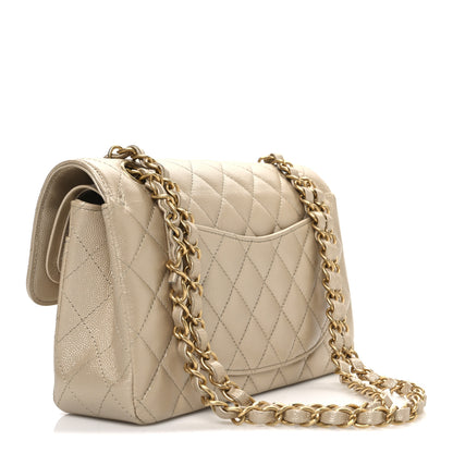 Chanel Metallic Caviar Quilted Small Double Flap Gold 3 of 10