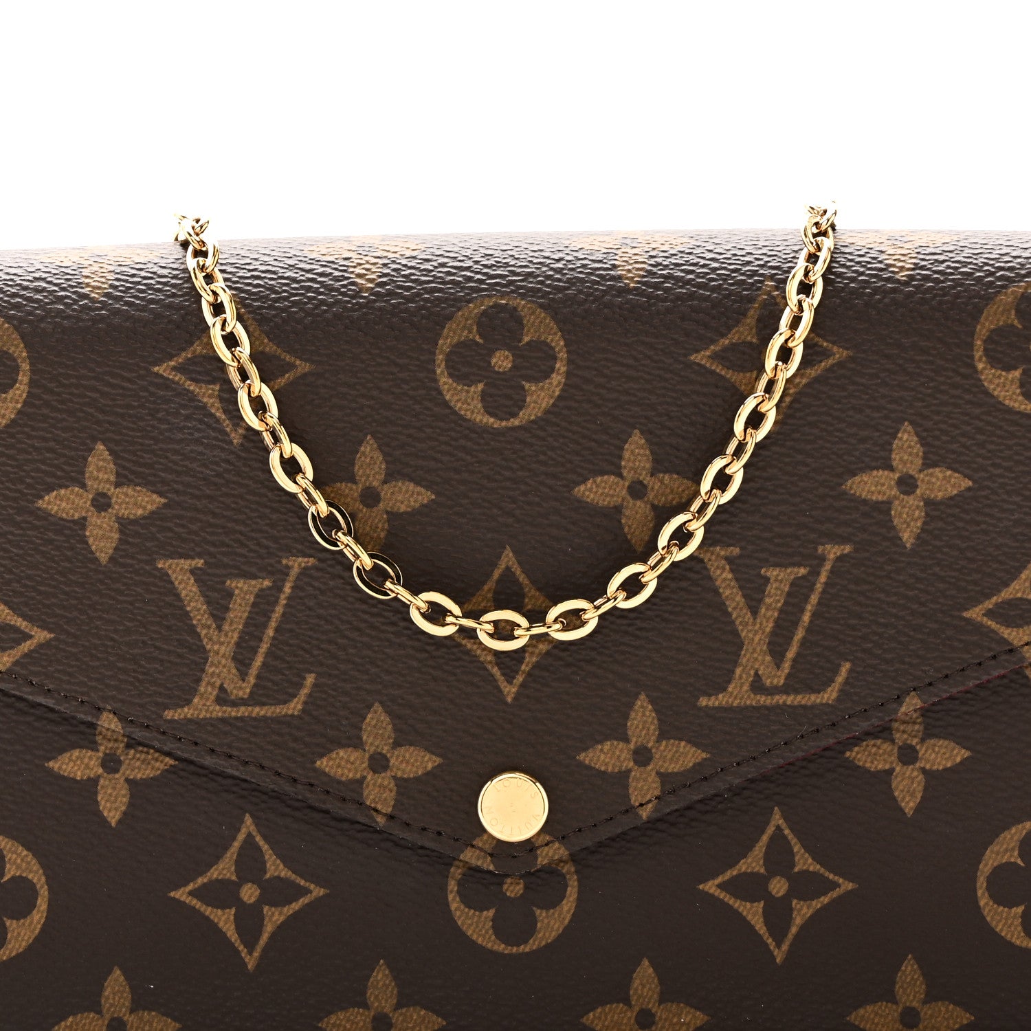 Louis Vuitton Monogram Pochette Felicie Chain Wallet Fuchsia 8 of 11