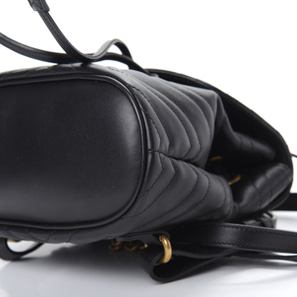Gucci Calfskin Matelasse GG Marmont Flap Backpack Black 9 of 11