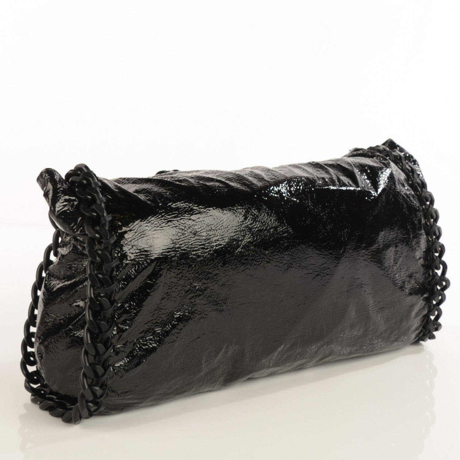 Stella McCartney Crinkled Patent East West Falabella Tote Black 3 of 7