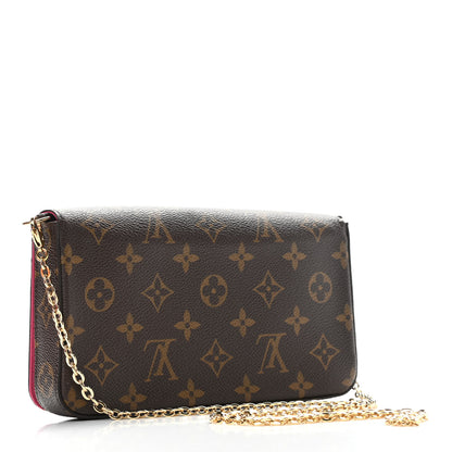 Louis Vuitton Monogram 2021 Christmas Animation Hollywood Pochette Felicie Chain Wallet Fuchsia 4 of 11