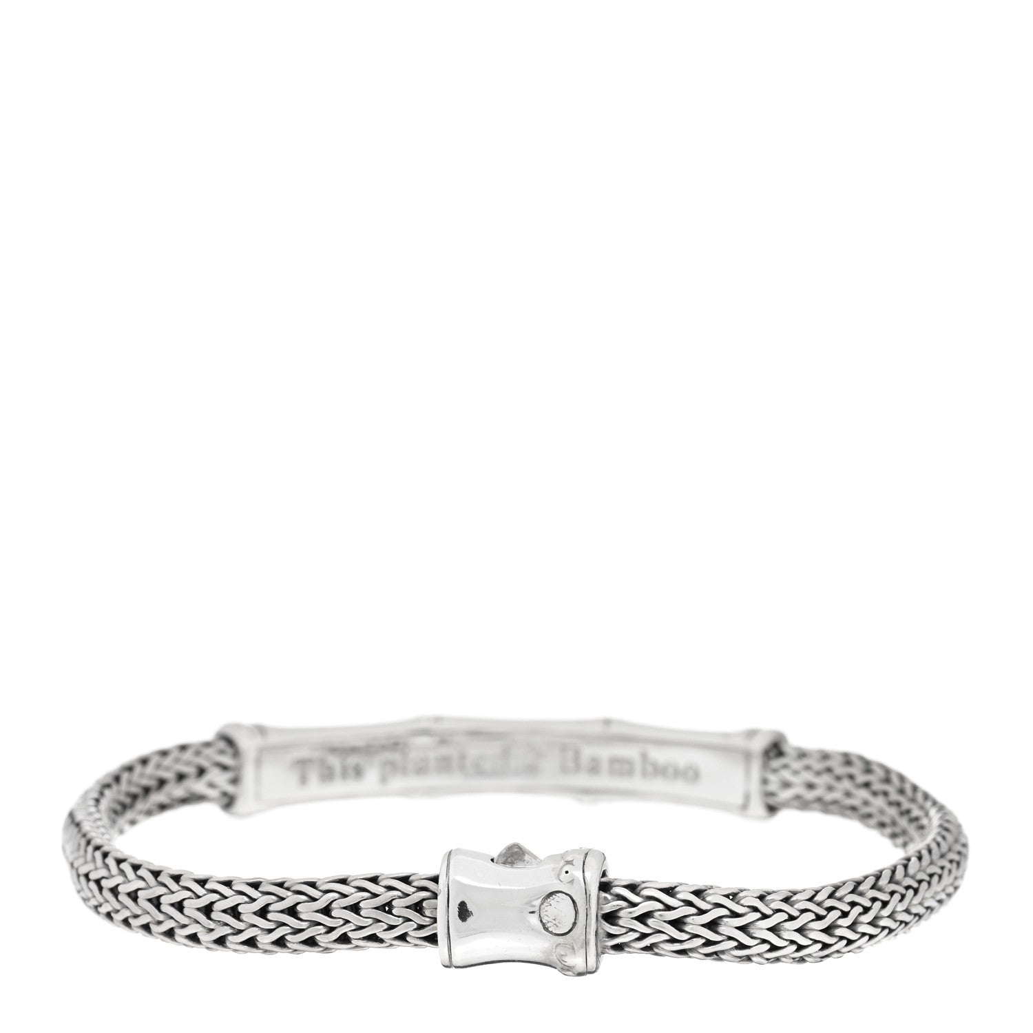 John Hardy Sterling Silver 4mm Classic Chain Bamboo Station Bracelet 2 of 3