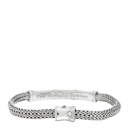 John Hardy Sterling Silver 4mm Classic Chain Bamboo Station Bracelet 2 of 3