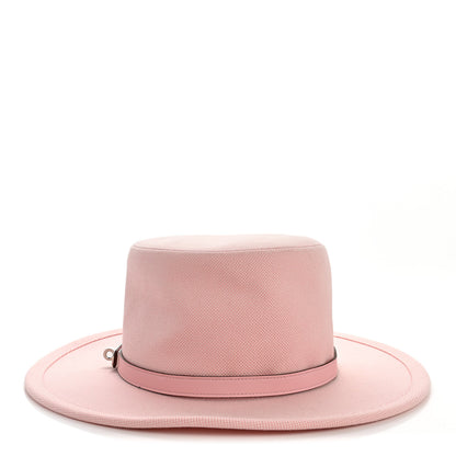 Hermes Toile H Hampton Plein Air Hat 57 Rose Clair Rose Sakura 3 of 9