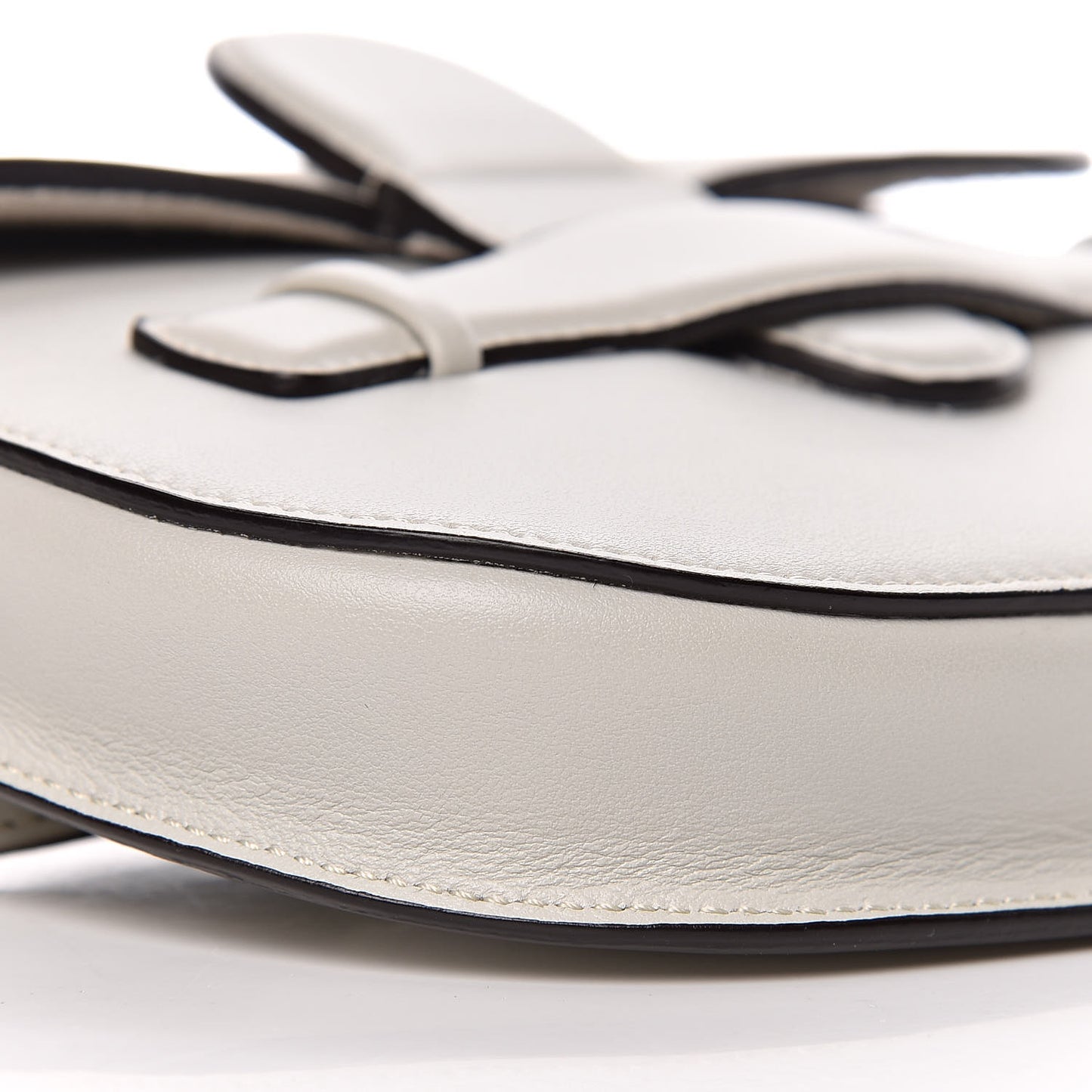 Smooth Calfskin Mini Symmetrical Bag White