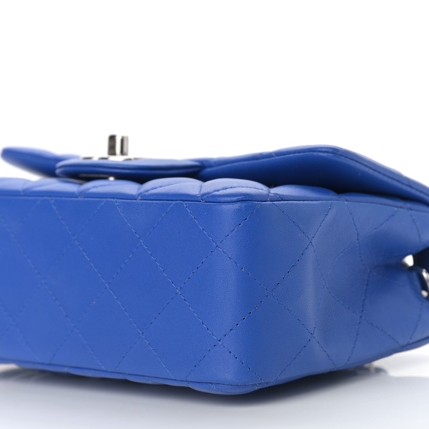 Lambskin Quilted Mini Rectangular Flap Royal Blue