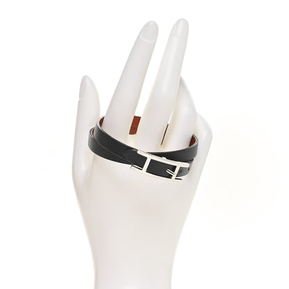 Hermes Chamonix Behapi Double Tour Bracelet M Black Fauve 2 of 5