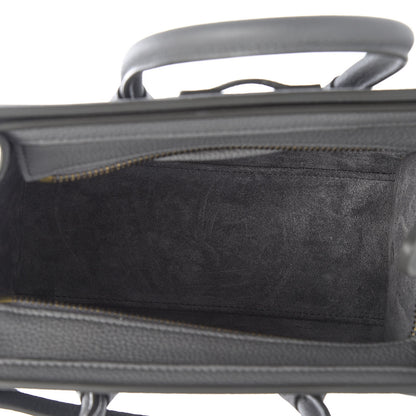 Celine Drummed Calfskin Nano Luggage Kohl 5 of 10