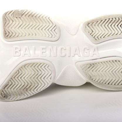 Balenciaga Technical Fabric Allover Logo Womens Triple S Sneakers 37 White Black 9 of 10