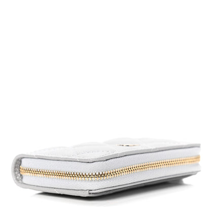 Chanel Caviar Quilted Zip Coin Purse Grey 3 of 5