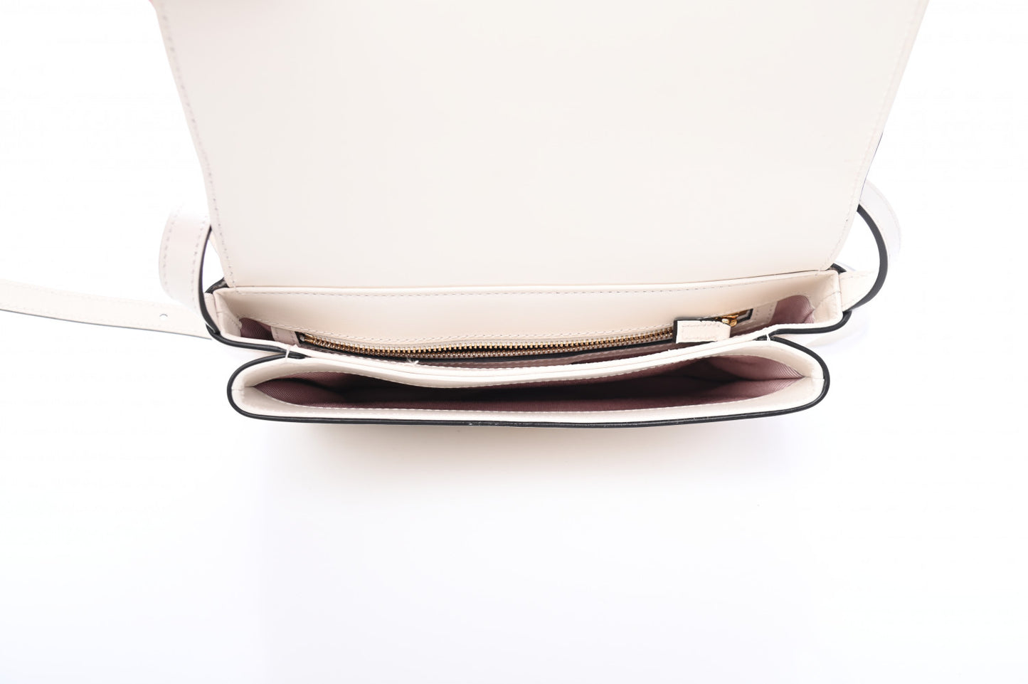 Calfskin Small Arli Flap Shoulder Bag Mystic White