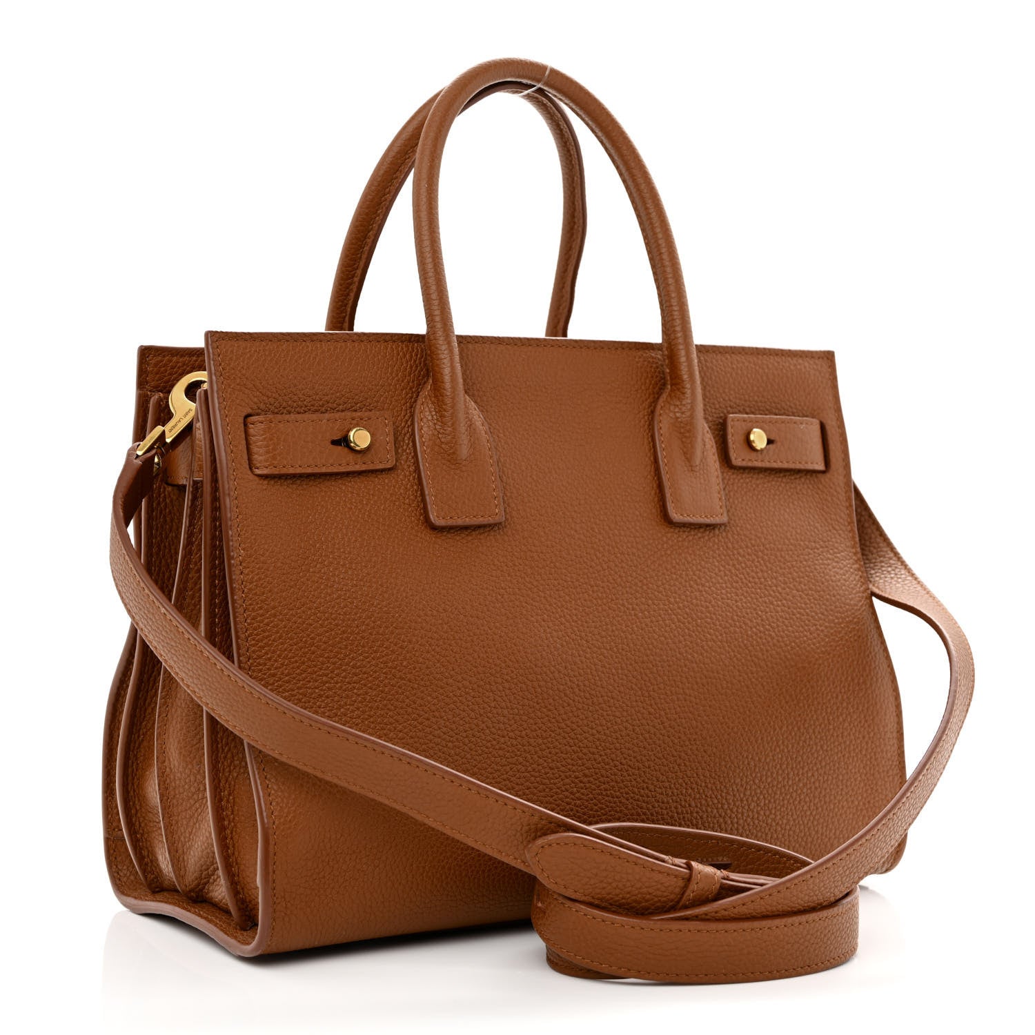 Saint Laurent Grained Calfskin Baby Sac De Jour Supple Canyon 2 of 9