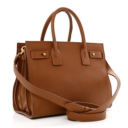 Saint Laurent Grained Calfskin Baby Sac De Jour Supple Canyon 2 of 9