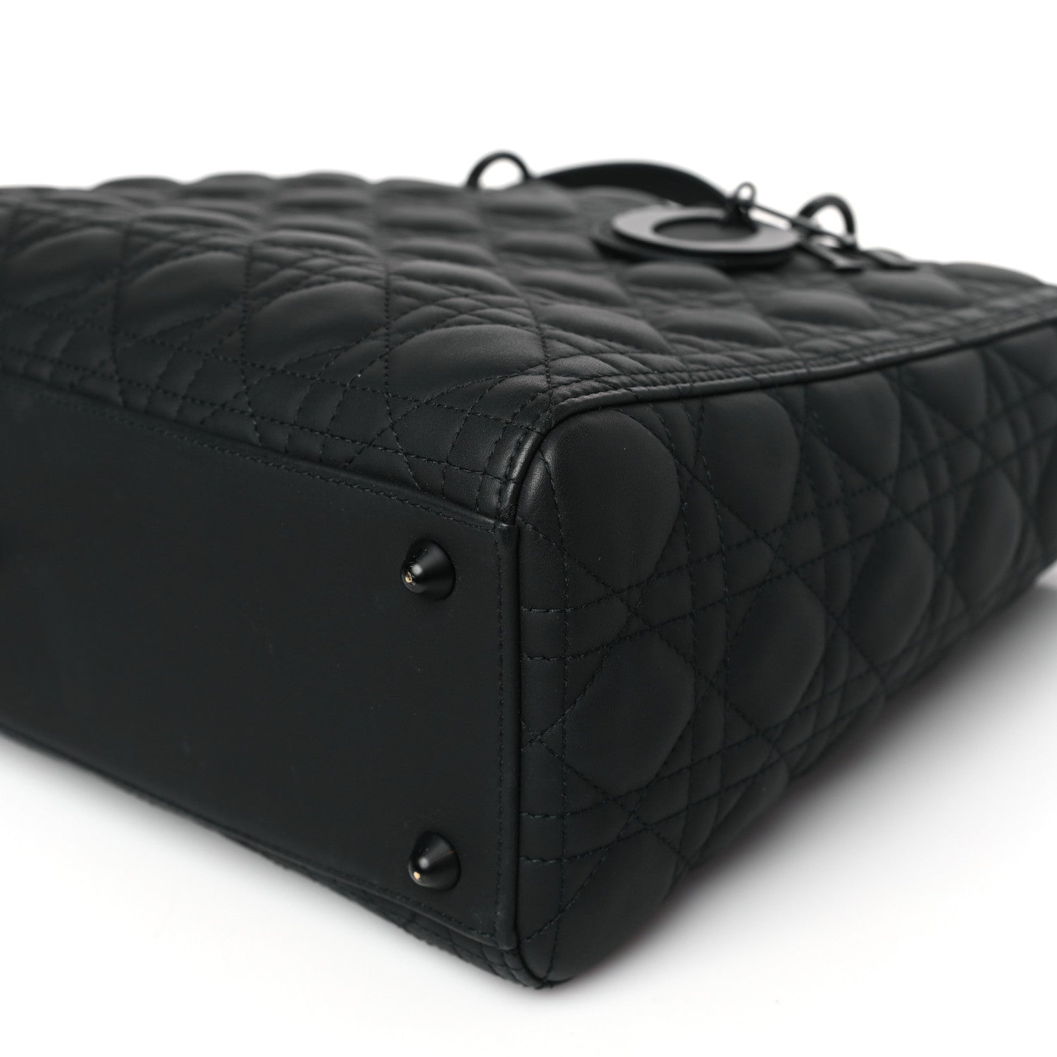 Christian Dior Ultra Matte Calfskin Cannage Large Lady Dior Black 8 of 8