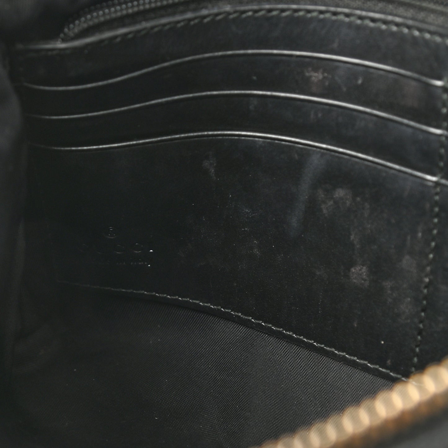 Guccissima Signature Wrist Wallet Black