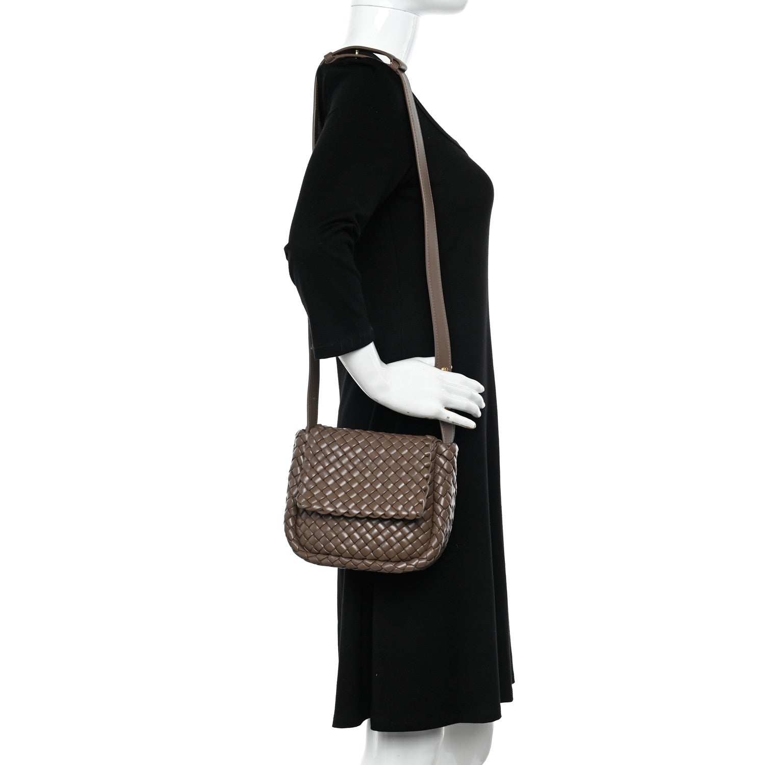 Bottega Veneta Nappa Intreccio Mini Cobble Shoulder Bag Taupe Grey 2 of 10
