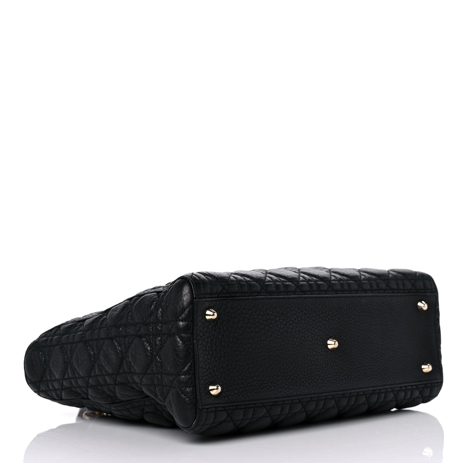 Christian Dior Grained Calfskin Cannage Large Supple Lady Dior Black 4 of 14