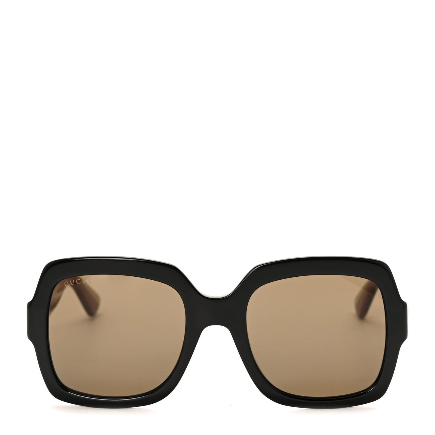 Acetate Square Frame Web Glitter Sunglasses GG0036S Black Green