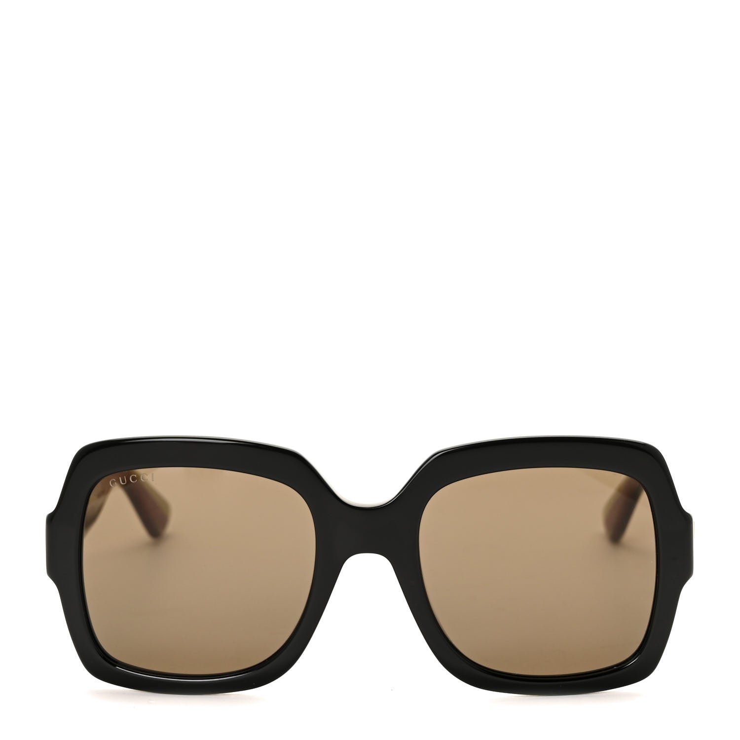 Gucci Acetate Square Frame Web Glitter Sunglasses GG0036S Black Green 2 of 8
