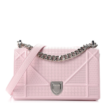 Christian Dior Patent Micro-Cannage Small Diorama Flap Bag Rose 1 of 9