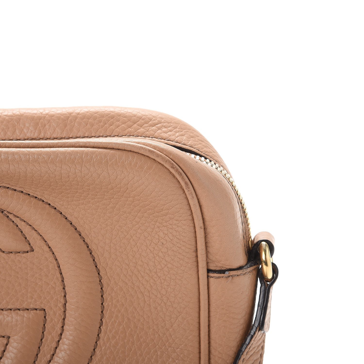 Gucci Pebbled Calfskin Small Soho Disco Bag Camelia 8 of 20