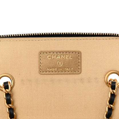 Chanel Lambskin Quilted Pearl Crush Small Vanity Case With Chain Black 6 of 10