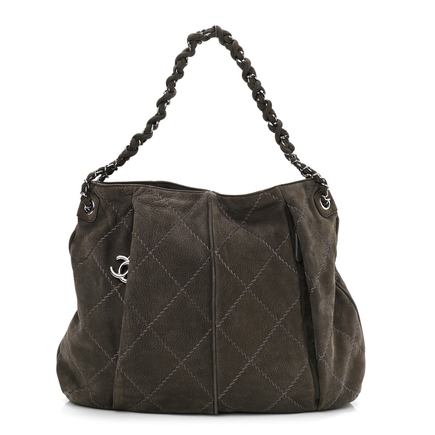 Suede Ultimate Stitch Hobo Grey