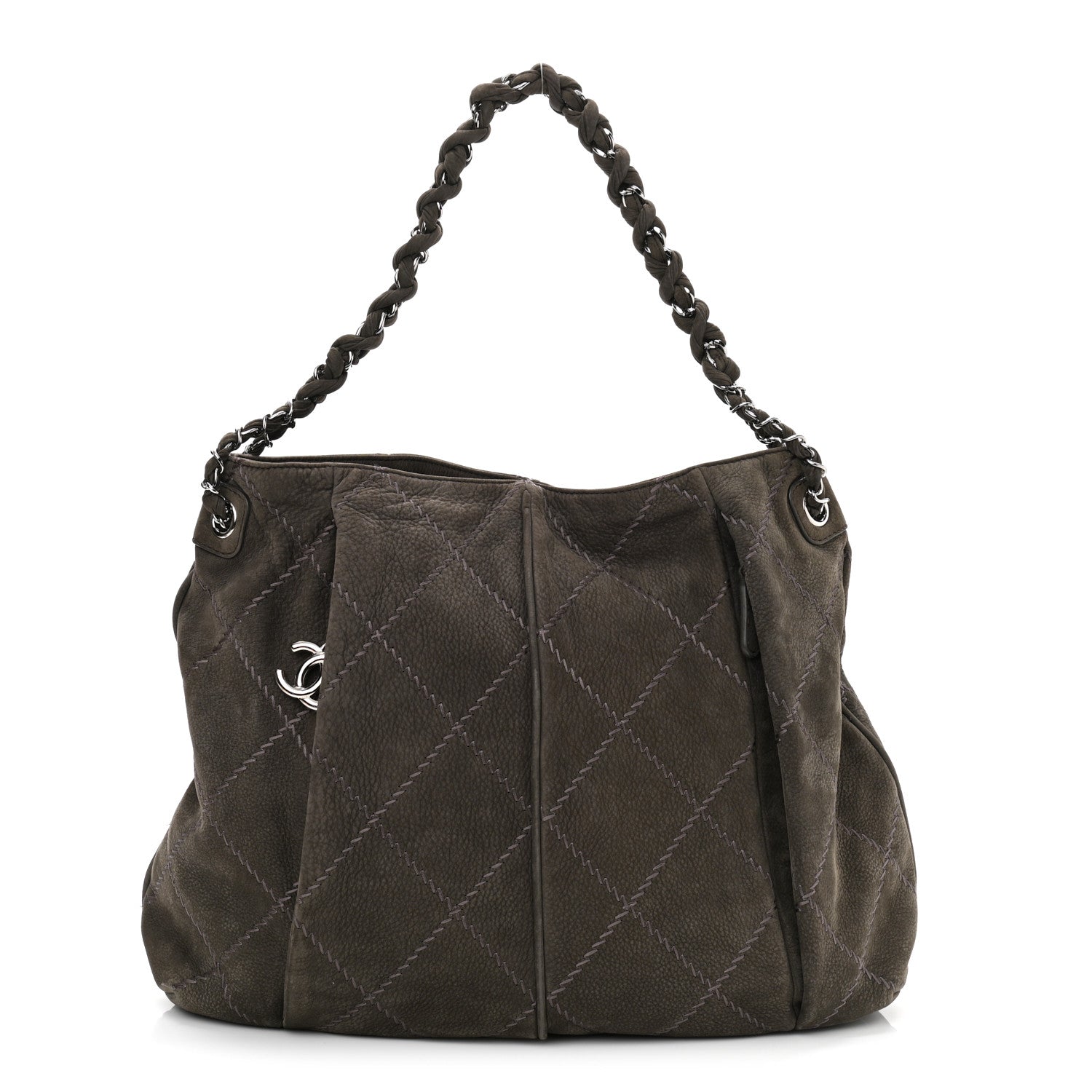 Chanel Suede Ultimate Stitch Hobo Grey 1 of 12