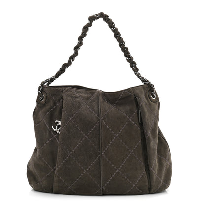 Chanel Suede Ultimate Stitch Hobo Grey 1 of 12