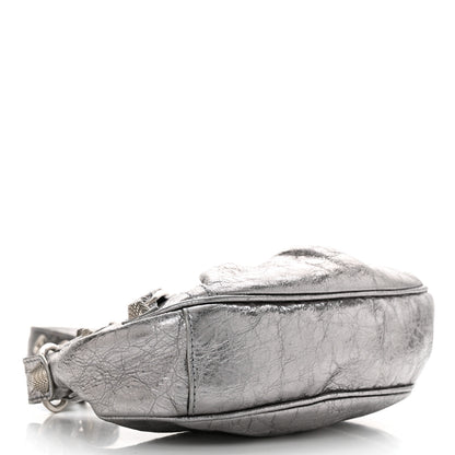 Balenciaga Metallic Agneau Arena Le Cagole Shoulder Bag XS Silver 5 of 11