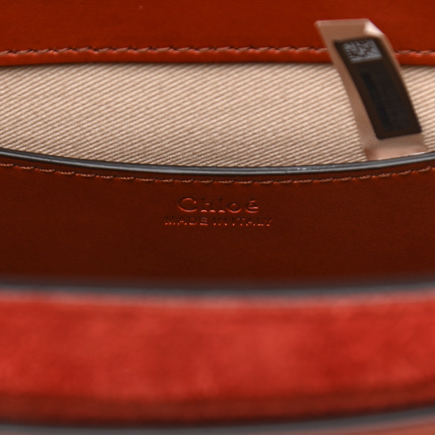 Calfskin Suede Large Tess Bag Sepia Brown