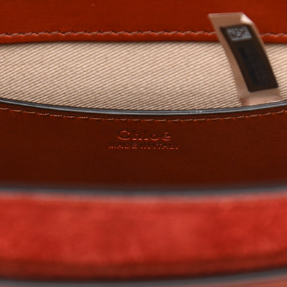 Chloe Calfskin Suede Large Tess Bag Sepia Brown 6 of 9