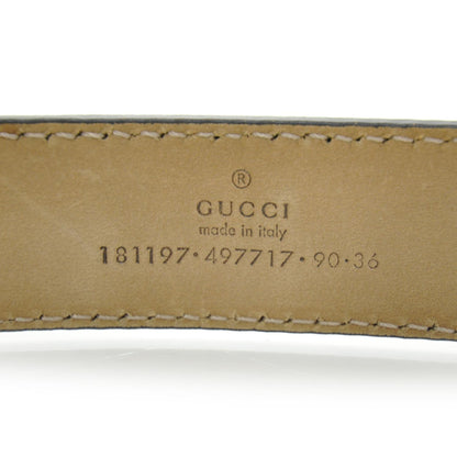 Gucci Mens Leather Crest Charm Horsebit Buckle Belt 90 36 Black 9 of 10