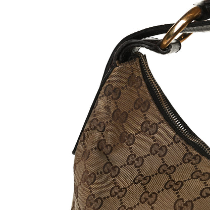 Gucci Monogram Medium Horsebit Chain Hobo Dark Brown 24 of 28