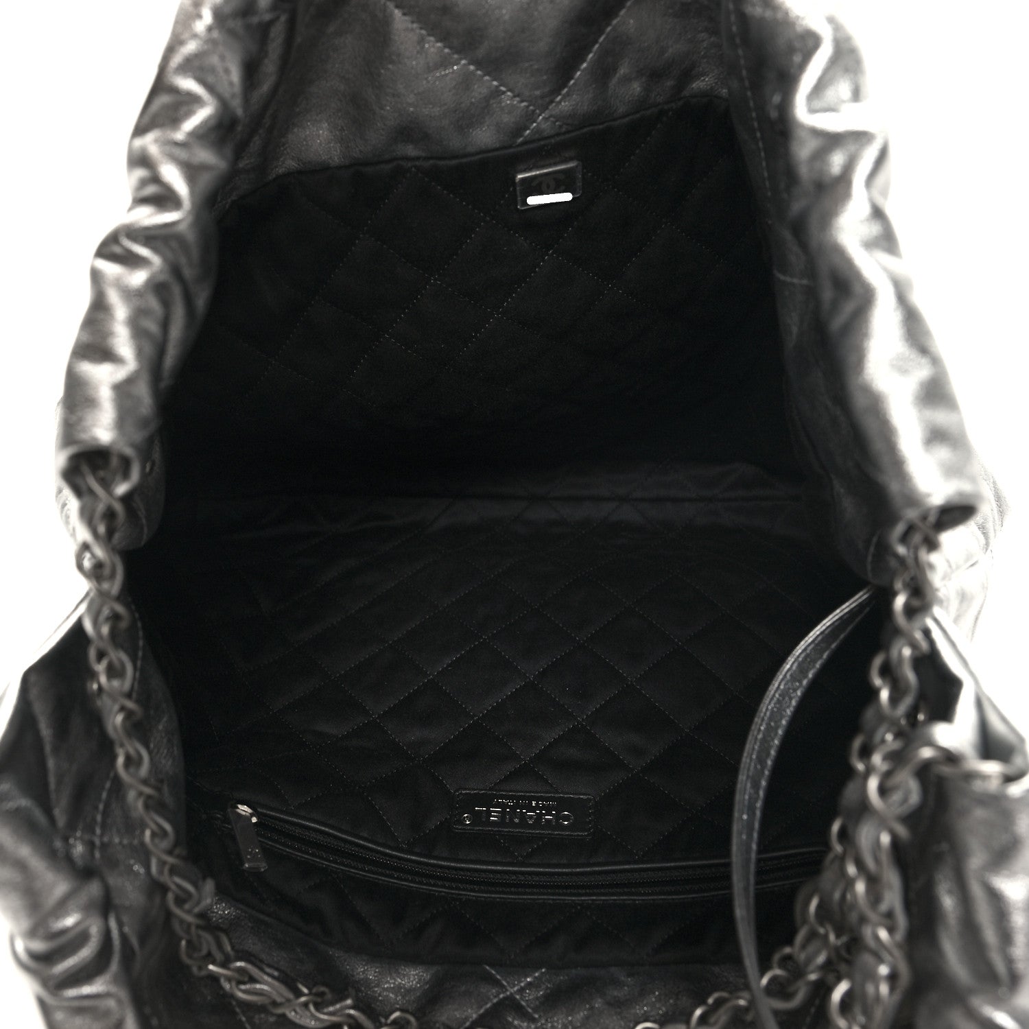 Chanel Metallic Calfskin Quilted Chanel 22 Silver 6 of 12