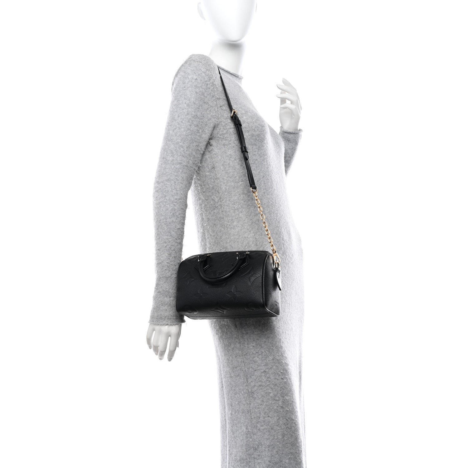 Louis Vuitton LOUIS VUITTON Empreinte Monogram Giant Speedy Bandouliere 20 Black 2 of 9