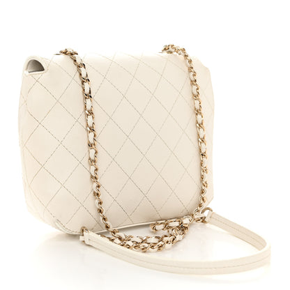 Chanel Calfskin Stitched Small Covered CC Flap Bag White 3 of 10