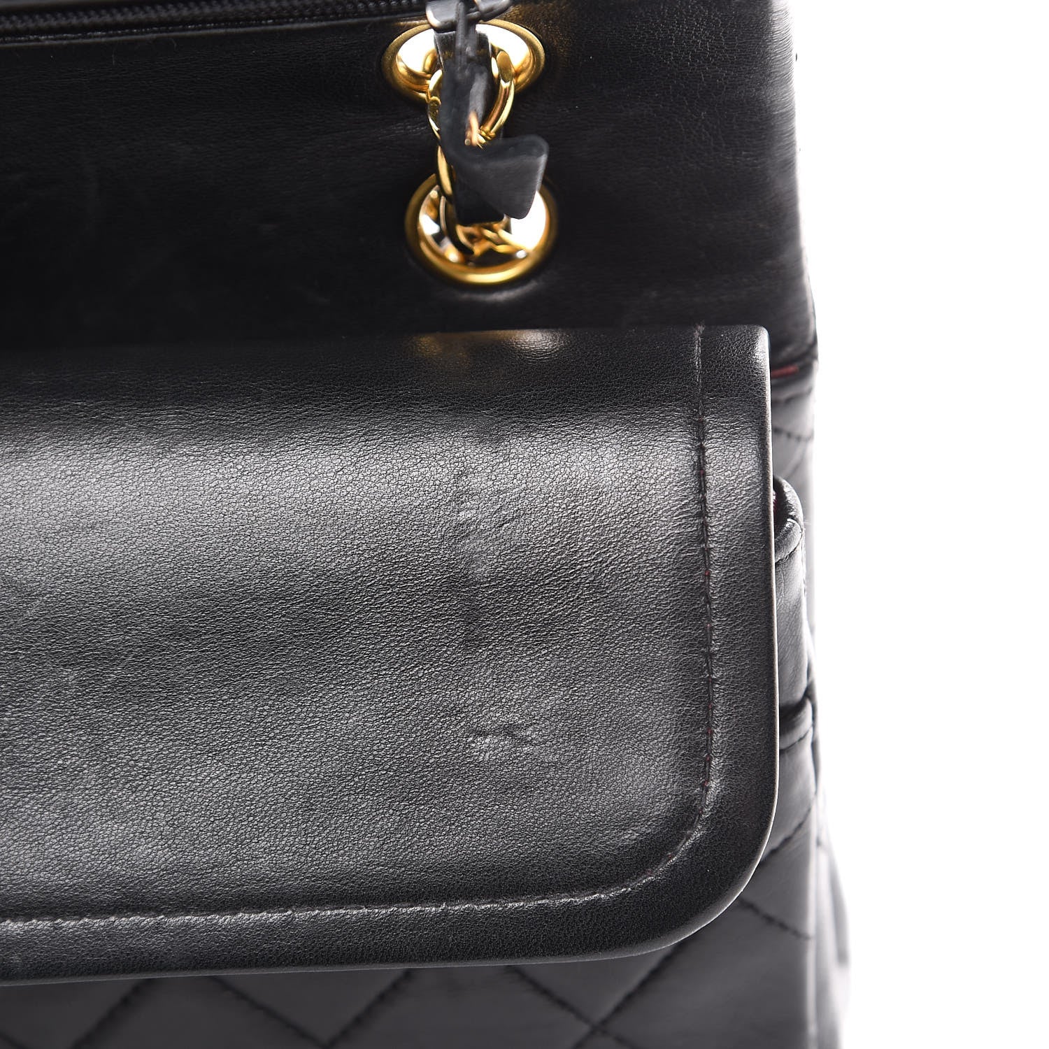 Chanel Lambskin Quilted Medium Double Flap Black 20 of 30