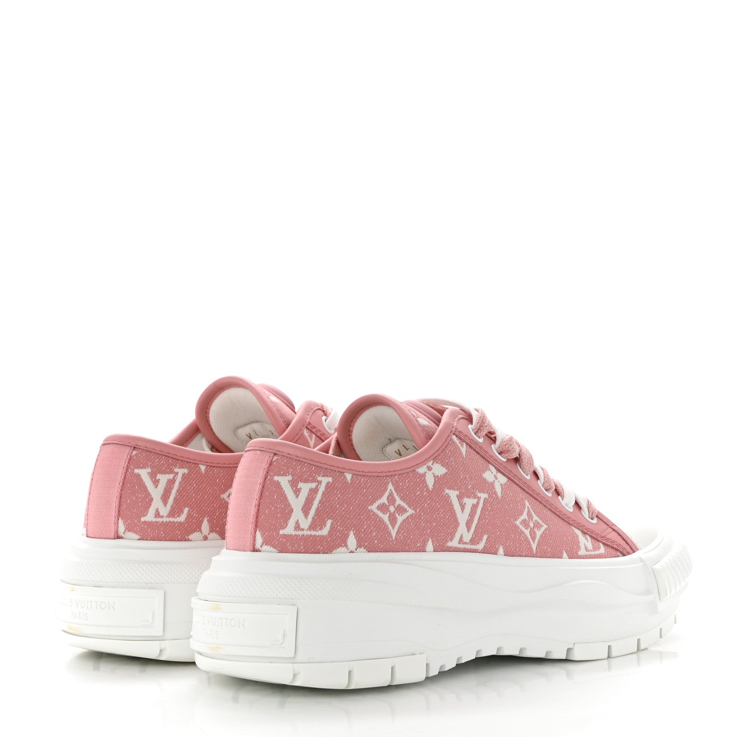 Louis Vuitton Denim Monogram Squad Sneakers 38 Pink 4 of 10