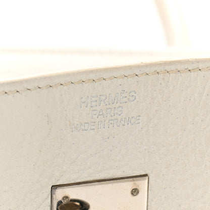 Hermes Taurillon Clemence Birkin 35 White 5 of 24