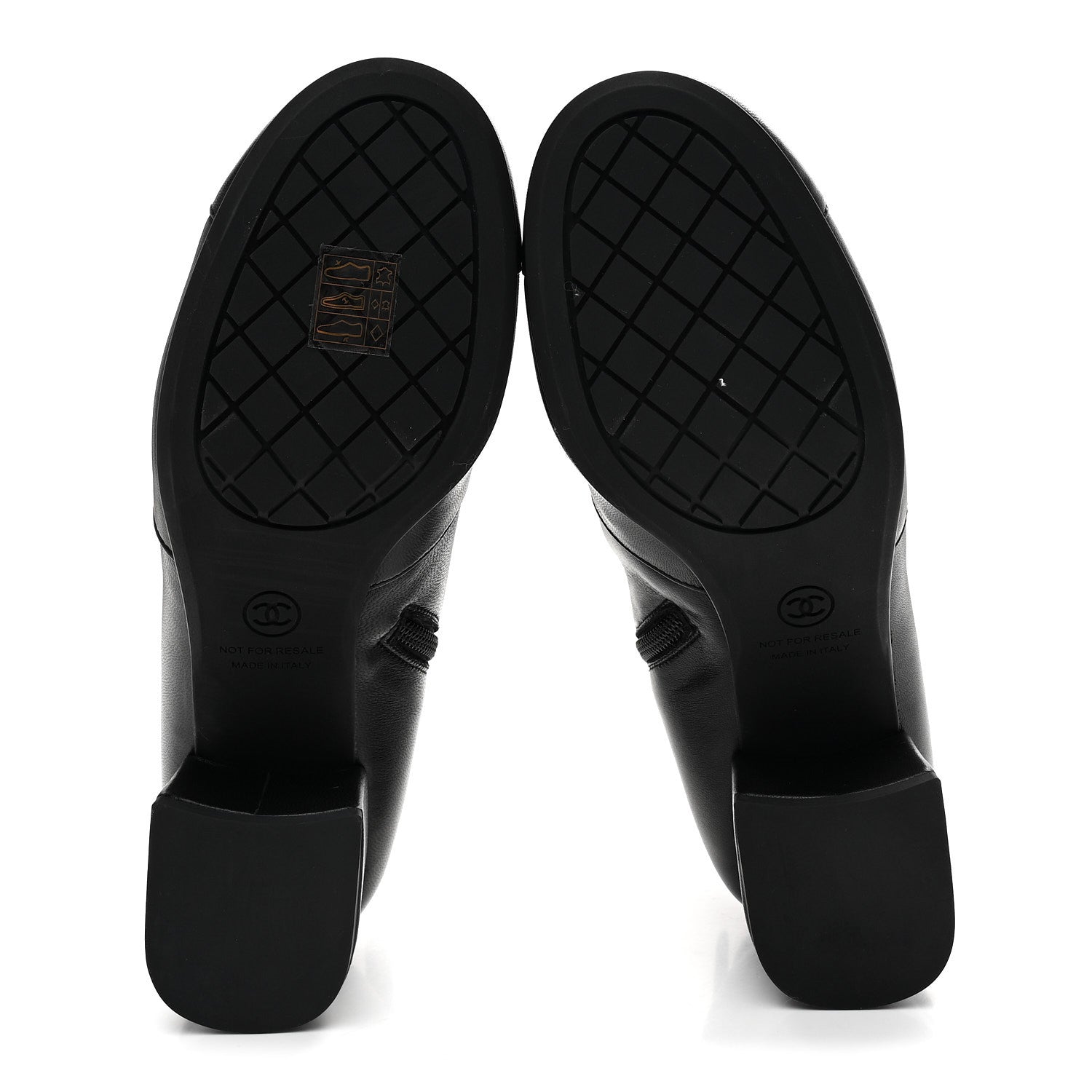 Chanel Stretch Lambskin Cap Toe CC Short Boots 38 Black 6 of 10