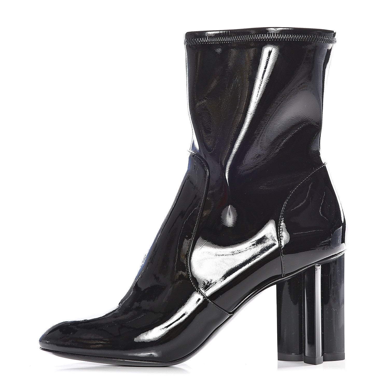 Louis Vuitton Patent Uniformes Silhouette Ankle Boots 39 Black 1 of 15