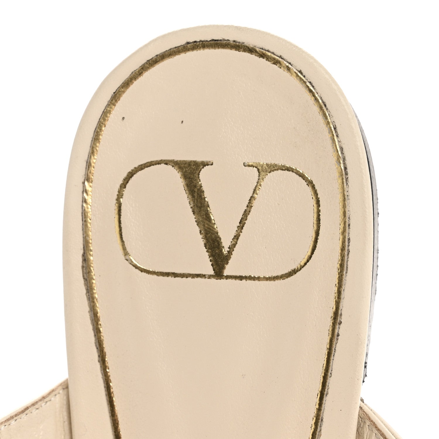 Valentino Garavani Calfskin Roman Stud Flat Mules 36.5 Light Ivory 8 of 12