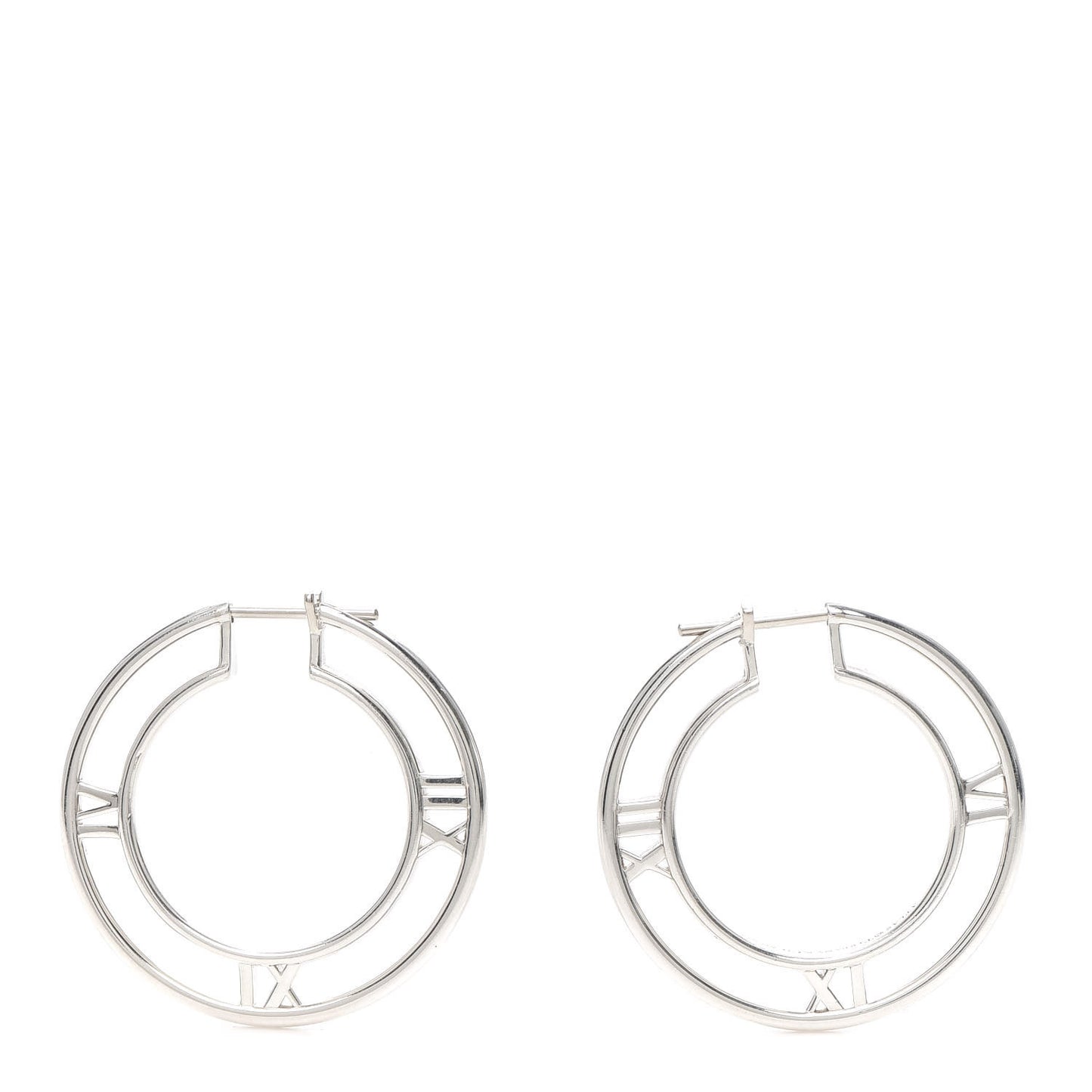 Sterling Silver Atlas Cutout Hoop Earrings