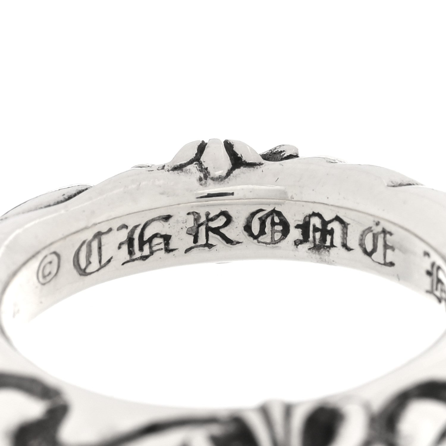 Chrome Hearts Sterling Silver Cross Band Ring 54 7 4 of 6