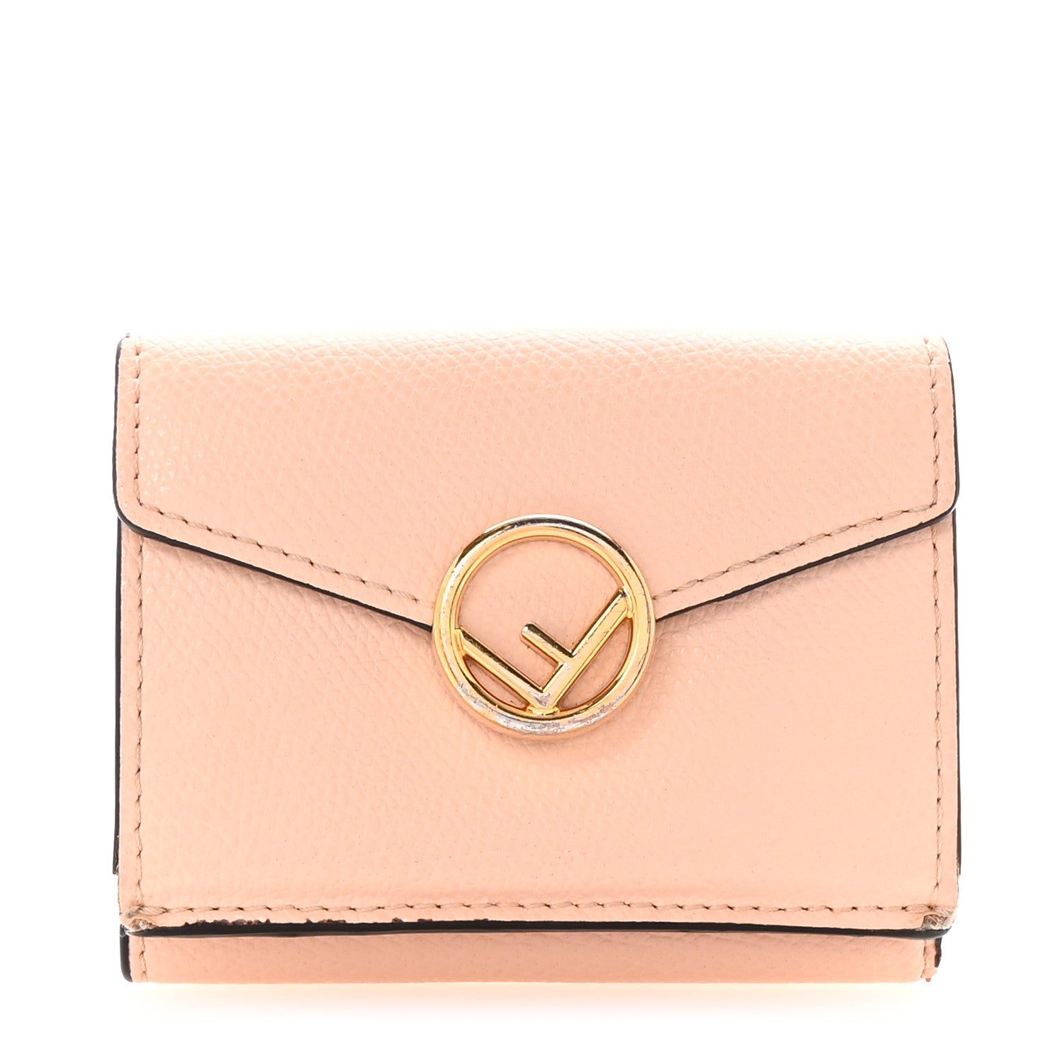 Fendi Vitello Cruise F is Fendi Micro Tri-Fold Envelope Wallet Light Rose 1 of 8