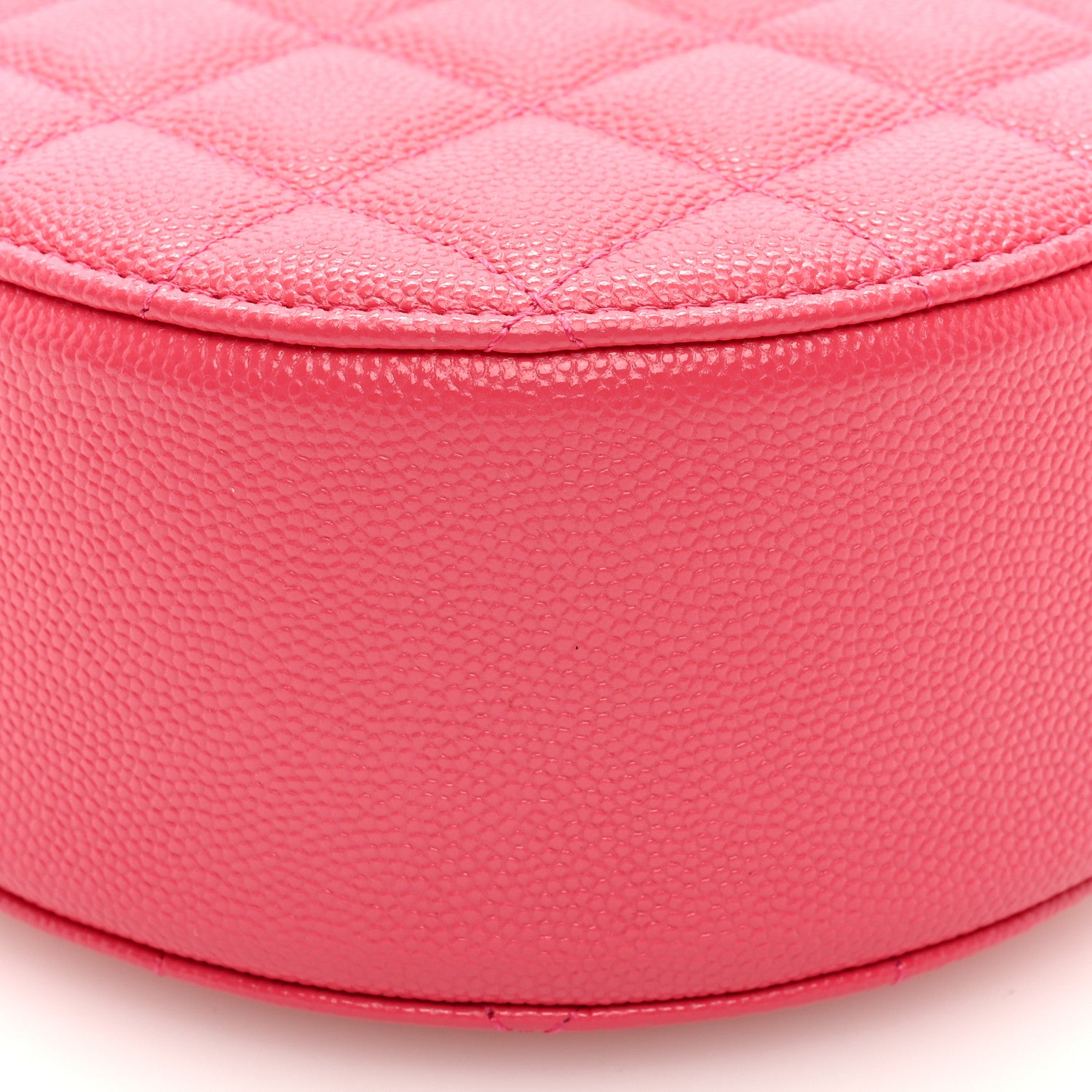 Chanel Caviar Quilted French New Wave Round Clutch With Chain Pink 8 of 8