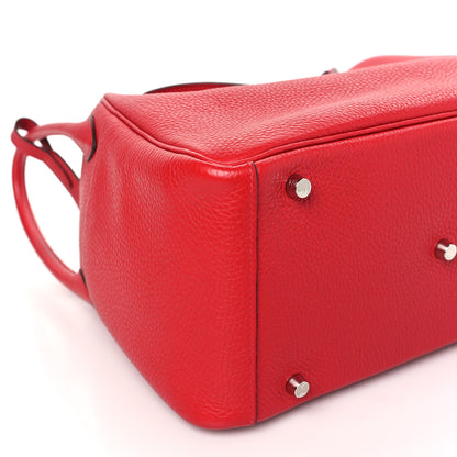 Hermes Taurillon Clemence Lindy 30 Rouge Casaque 8 of 9