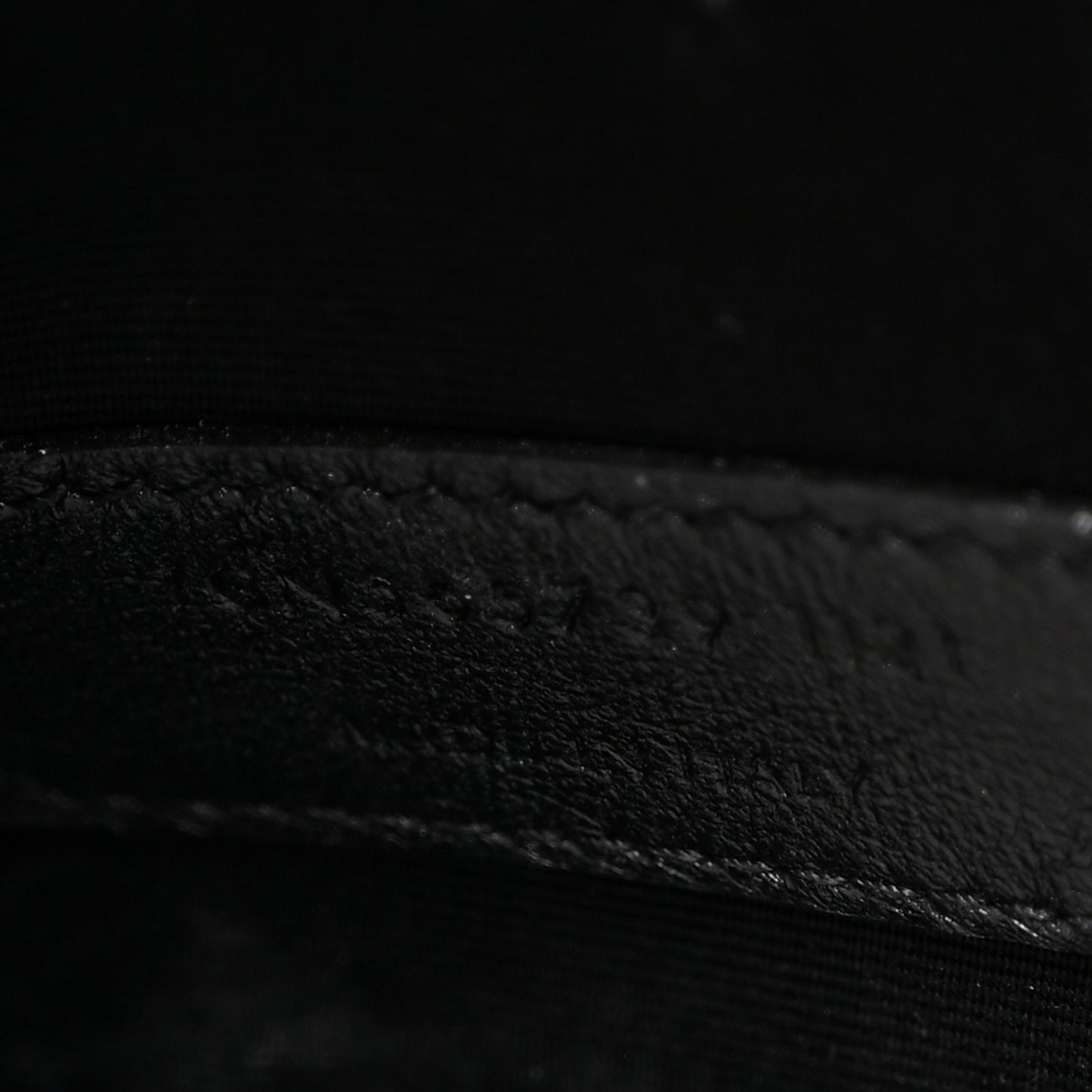 Calfskin Crocodile Embossed Uptown Monogram Pouch Black