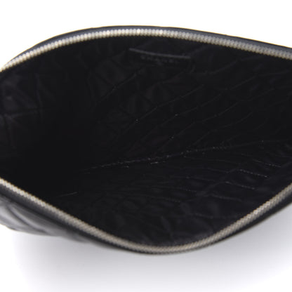 Chanel Lambskin Quilted Large Cosmetic Case Black 5 of 8
